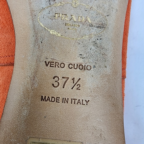 Prada Capsule Collection Pink Color Block Flat Prada Size 37.5 US 7.5 - Picture 7 of 8